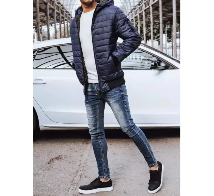 Pánská přechodná bunda prošívaná tmavě modrá Dstreet model 21965386 - FashionStreet Pánská přechodná bunda prošívaná tmavě modrá Dstreet model 21965386 - FashionStreet