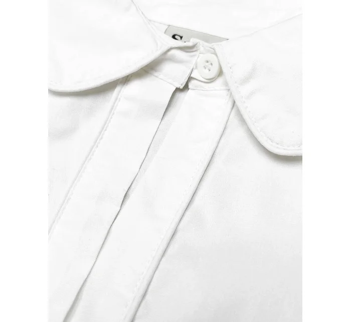 Bílá dámská košile se pro zapínání ve výstřihu model 18406802 - S&G Collection