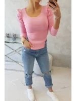 Blúzka s buffovými rukávmi svetlo ružová Blúzka s buffovými rukávmi svetlo ružová