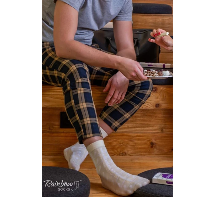 Skarpetki Rainbow Socks Biała Czekolada 1 Para