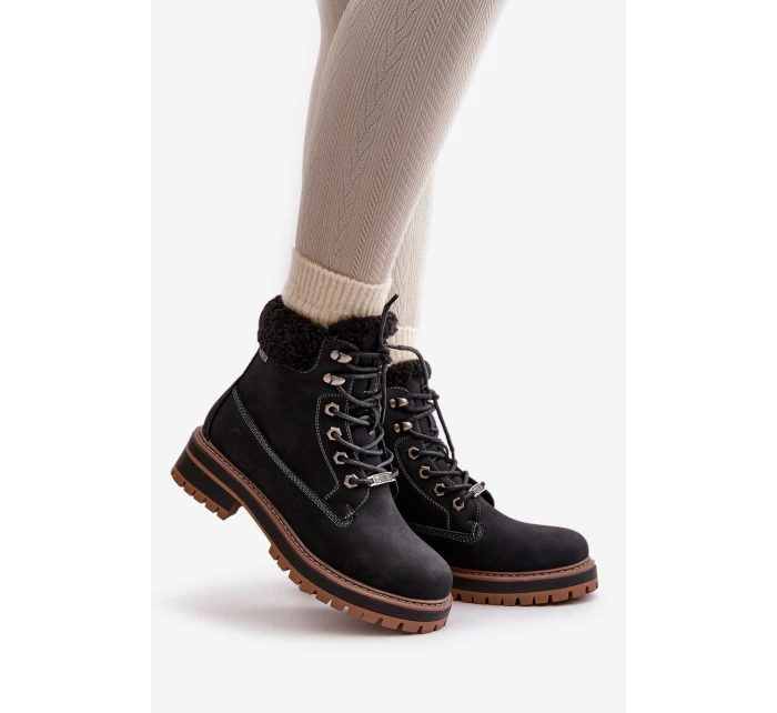 Zateplené dámské boty Big Star model 21669664 Černé - Big Star Shoes Zateplené dámské boty Big Star model 21669664 Černé - Big Star Shoes