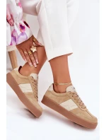 Zamszowe Sneakersy Damskie Daniel Lopez Just Dare SS2D4022 Beżowe