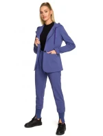 model 17626046 Bunda s kapucí a jedním knoflíkem černá - Moe