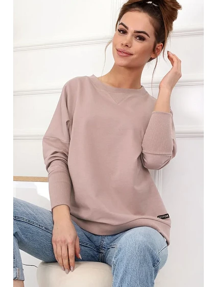 Dámská mikina model 17211079 - OFF PINK Dámská mikina model 17211079 - OFF PINK