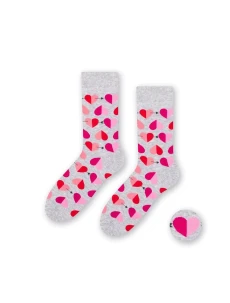 Vzorované pánske ponožky Steven art.136 Srdiečka