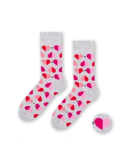 Vzorované pánske ponožky Steven art.136 Srdiečka