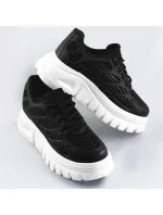 Černé dámské sportovní boty na platformě model 17258788 Černé dámské sportovní boty na platformě model 17258788