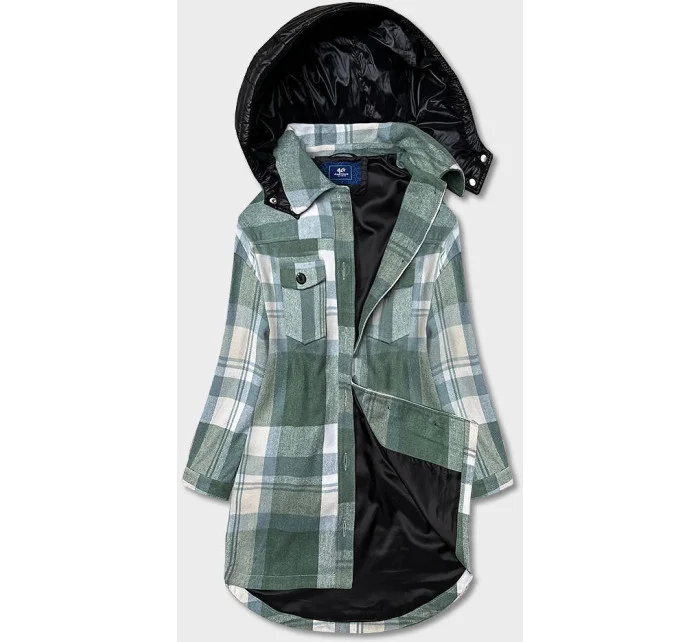 Zelená dámská košilová bunda model 18359824 - Ann Gissy Zelená dámská košilová bunda model 18359824 - Ann Gissy