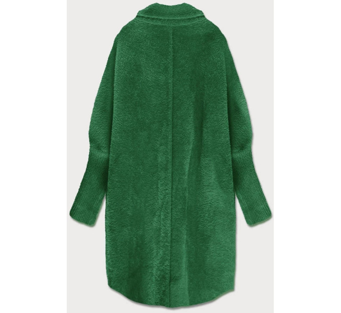 Zelený vlnený prehoz cez oblečenie typu alpaka (7108)