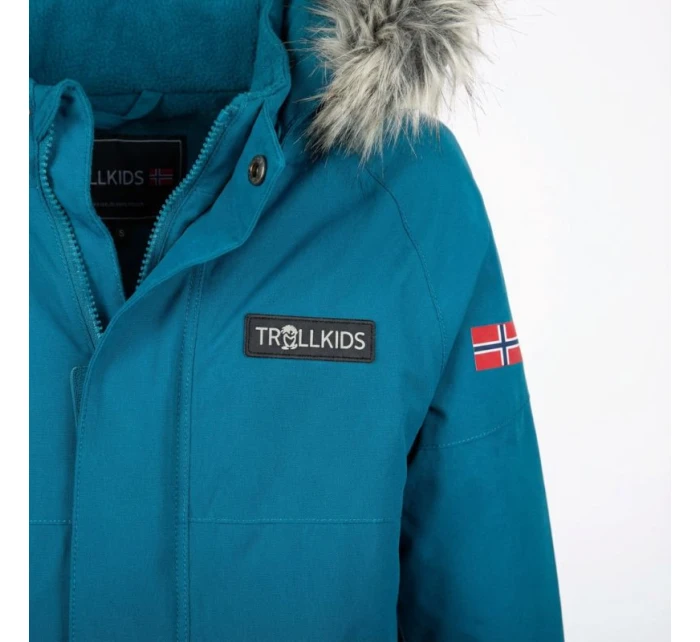 Detská kombinéza pre dievčatá/chlapcov Trollkids Kids Kirkenes Snowsuit nepremokavá modrá (387-174) Detská kombinéza pre dievčatá/chlapcov Trollkids Kids Kirkenes Snowsuit nepremokavá modrá (387-174)