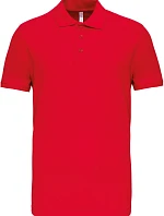 Kariban K 239 Pánske elastické polo tričko z piké 20.K239 červené