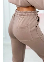 Izolovaná súprava s výšivkou Los Angeles tmavo béžová