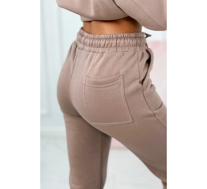 Izolovaná súprava s výšivkou Los Angeles tmavo béžová