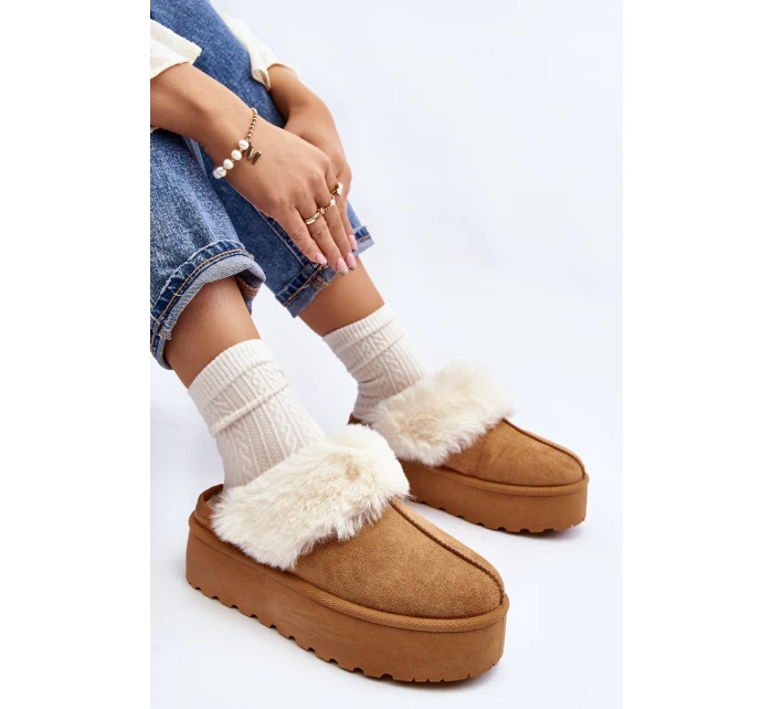 Dámské sněhule na tlusté Camel model 21644664 - Boto Dámské sněhule na tlusté Camel model 21644664 - Boto