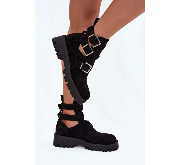 Dámské boty s pásky a Černé model 21709061 - Boto Dámské boty s pásky a Černé model 21709061 - Boto