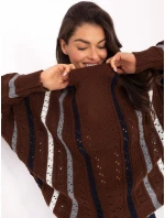 Sweter IT SW model 21393123 brązowy - FPrice Sweter IT SW model 21393123 brązowy - FPrice