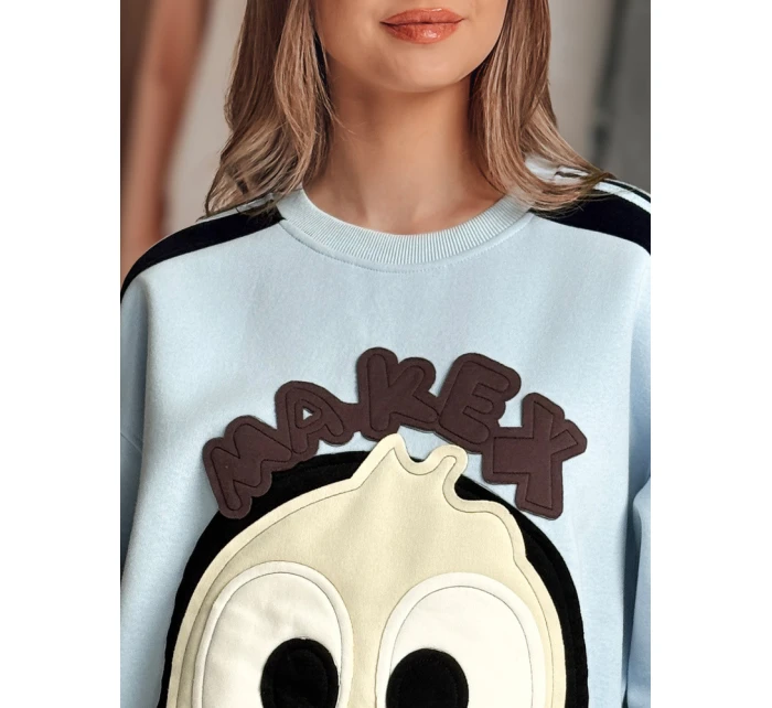 Dámská oversize mikina se  modrá Dstreet model 21989202 - FashionStreet
