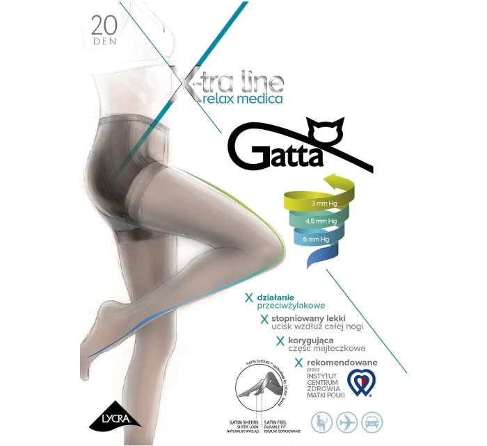 Dámske pančuchové nohavice Gatta Body Relax Medica 20 den 5-XL