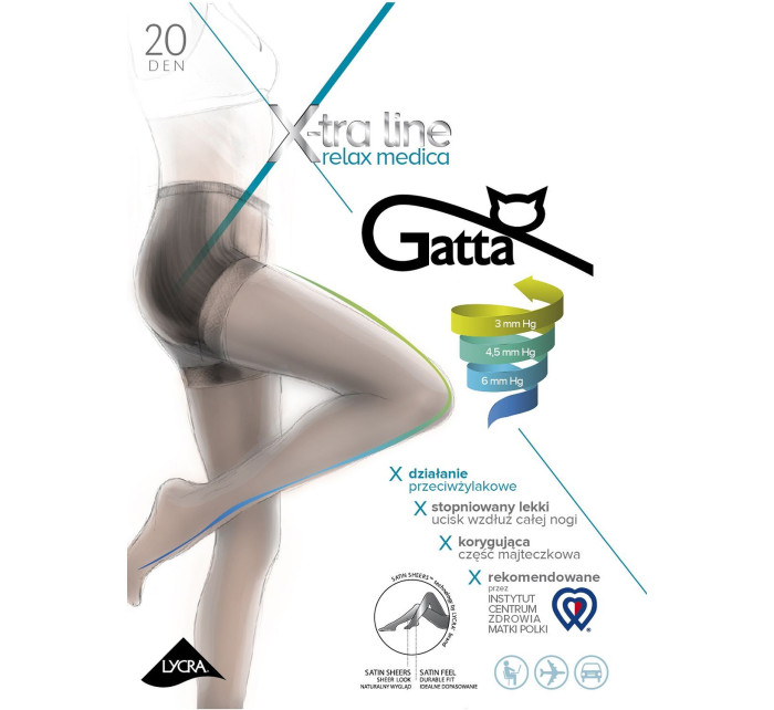 Dámske pančuchové nohavice Gatta Body Relax Medica 20 den 5-XL