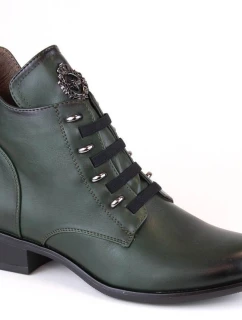 W zelené zateplené boty s podpatkem model 21270856 - JEZZI