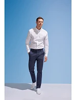 SOL'S Jared Men Pánske saténové elastické nohavice 25.2917 krémovo tmavomodré