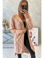 Sveter s geometrickým vzorom púdrovo ružový Sveter s geometrickým vzorom púdrovo ružový