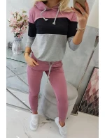 Farebná pruhovaná sada tmavo ružová + čierna