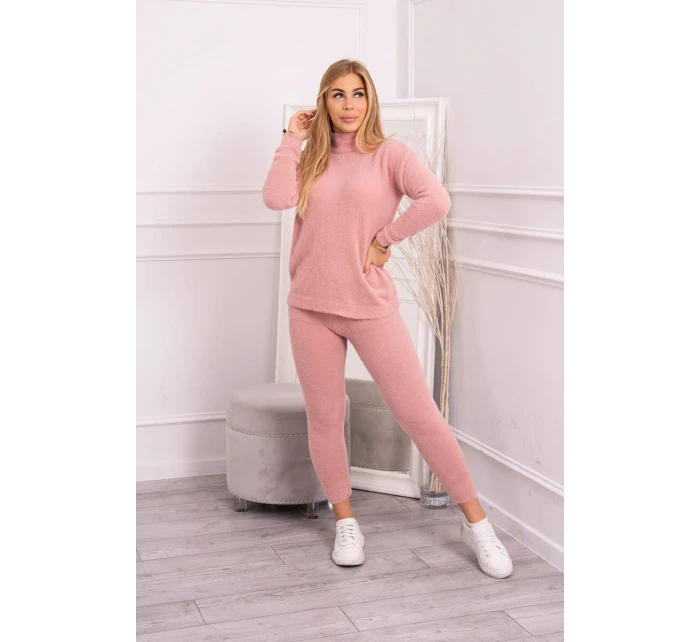 Dvoudílný model 18747404 set alpaka tmavě pudrově růžový - K-Fashion