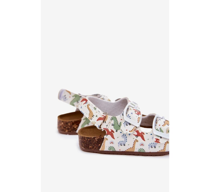 Dětské sandály na korkové podrážce s přezkami model 21701031 - Boto Dětské sandály na korkové podrážce s přezkami model 21701031 - Boto