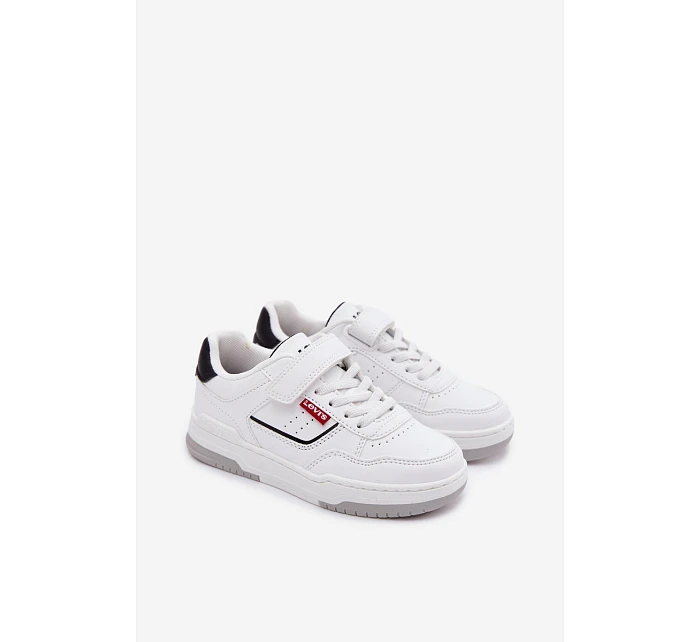 Dětské tenisky na suchý zip LEVI'S JOHN SE VJOH0012S Bílé Dětské tenisky na suchý zip LEVI'S JOHN SE VJOH0012S Bílé