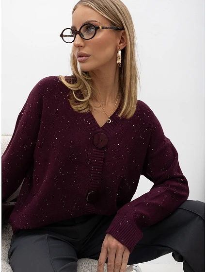 Sweter IR SW model 22544386 bordowy - FPrice