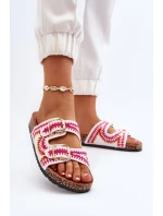 Dámské pantofle s korkovou podrážkou, bílá Fannea Dámské pantofle s korkovou podrážkou, bílá Fannea