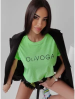 Dámské tričko model 18497205 neonově zelené - Ola Voga