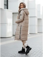 Dámská přechodná bunda prošívaná s kapucí béžová Dstreet model 21991084 - FashionStreet Dámská přechodná bunda prošívaná s kapucí béžová Dstreet model 21991084 - FashionStreet
