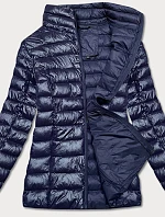 Tmavomodrá ľahká prešívaná dámska bunda (5M706-224)