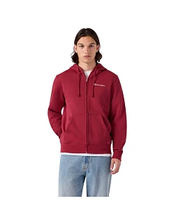 Bluza męska Champion Hooded Full Zip Sweatshirt czerwona 221794 RS508 pánské