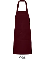 SOL'S Gamma Bio zásterka s náprsenkou 25.3569 bordová