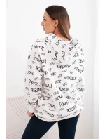 Mikina s nápisy bílá Mikina s nápisy bílá