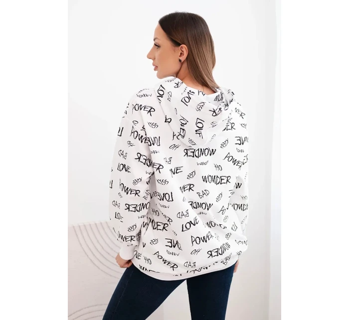 Mikina s nápisy bílá Mikina s nápisy bílá