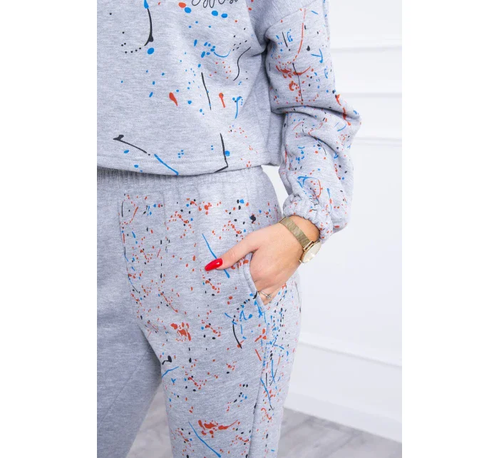 Izolovaná sada s barevným potiskem šedá