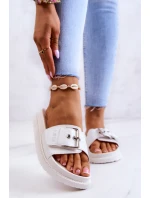 Klasyczne Klapki Damskie Big Star JJ274A309 Białe