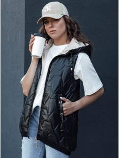 Dámská prošívaná vesta s kapucí černá Dstreet model 21979403 - FashionStreet