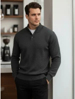 Pánský svetr se stojáčkem grafitový model 21995591 - Dstreet Pánský svetr se stojáčkem grafitový model 21995591 - Dstreet