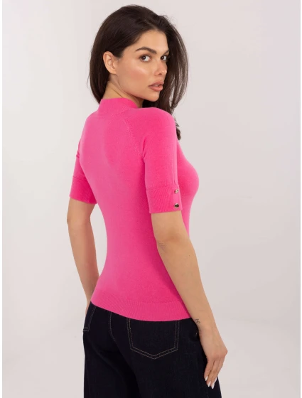 Sweter PM SW model 21776267 ciemny różowy - FPrice Sweter PM SW model 21776267 ciemny różowy - FPrice