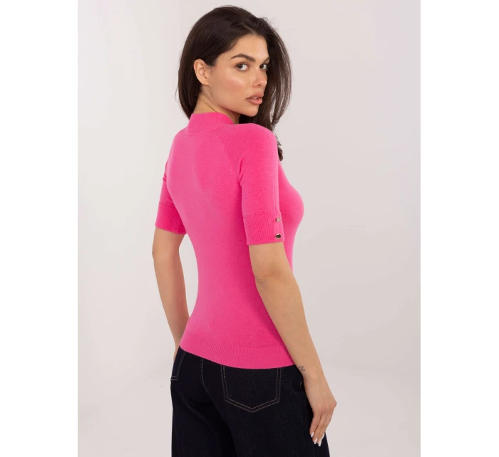 Sweter PM SW model 21776267 ciemny różowy - FPrice Sweter PM SW model 21776267 ciemny różowy - FPrice