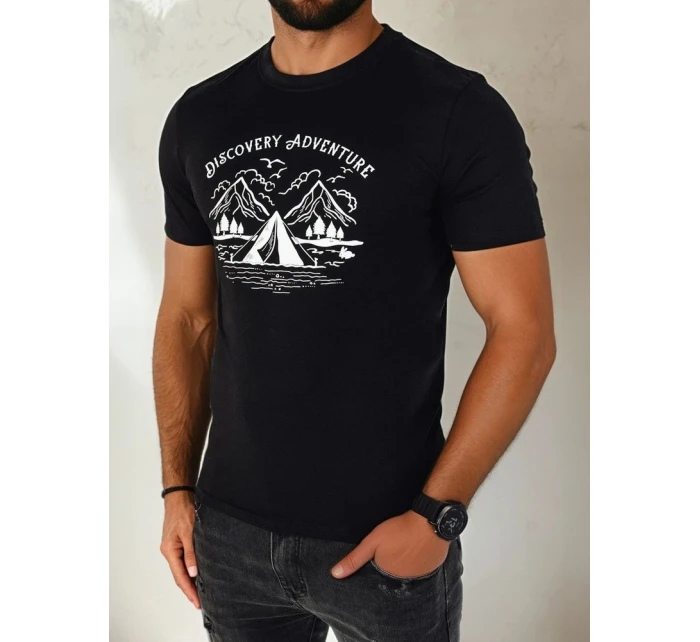 Pánské tričko s potiskem černé Dstreet model 21973783 - FashionStreet Pánské tričko s potiskem černé Dstreet model 21973783 - FashionStreet
