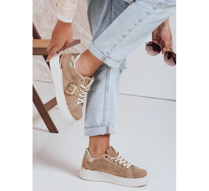 FashionStreet béžové dámske tenisky ZY1067