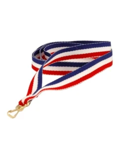 Stuha 22 mm - modrá, biela a červená