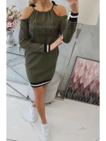 Kaki šaty Tres Chic Kaki šaty Tres Chic