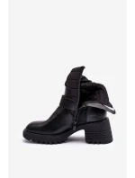 kožené botky s černé model 21632643 - Boto